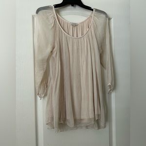 Romantic, Flowing, Feminine Italian Made Silk Top